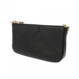 LOUIS VUITTON ルイヴィトン モノグラムアンプラント ミュルティ ポシェット アクセソワール ノワール M80399 レディース レザー ショルダーバッグ Aランク 中古 銀蔵