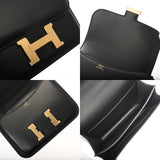 HERMES エルメス コンスタンス 3 ミニ 18 ミロワール ブラック B刻印(2023年頃) レディース ボックスカーフ ショルダーバッグ ABランク 中古 銀蔵