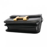 HERMES エルメス コンスタンス 3 ミニ 18 ミロワール ブラック B刻印(2023年頃) レディース ボックスカーフ ショルダーバッグ ABランク 中古 銀蔵