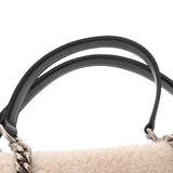 BALENCIAGA バレンシアガ デューティフリー スモールトートバッグ ホワイト/ブラック 759941 レディース ボア レザー トートバッグ Aランク 中古 銀蔵