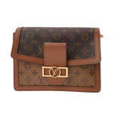 LOUIS VUITTON ルイヴィトン モノグラムリバース ドーフィーヌ MM キャメル/ブラウン M44391 レディース モノグラムキャンバス ショルダーバッグ Aランク 中古 銀蔵