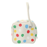 LOUIS VUITTON ルイヴィトン モノグラム ペインティッド ドット スクエアバッグ ホワイト レディース レザー ハンドバッグ ABランク 中古 銀蔵