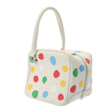 LOUIS VUITTON ルイヴィトン モノグラム ペインティッド ドット スクエアバッグ ホワイト レディース レザー ハンドバッグ ABランク 中古 銀蔵