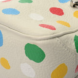 LOUIS VUITTON ルイヴィトン モノグラム ペインティッド ドット スクエアバッグ ホワイト レディース レザー ハンドバッグ ABランク 中古 銀蔵