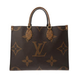 LOUIS VUITTON ルイヴィトン モノグラムリバース オンザゴー MM ブラウン M45321 レディース モノグラムキャンバス ハンドバッグ ABランク 中古 銀蔵