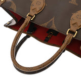 LOUIS VUITTON ルイヴィトン モノグラムリバース オンザゴー MM ブラウン M45321 レディース モノグラムキャンバス ハンドバッグ ABランク 中古 銀蔵