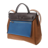 HERMES エルメス エールバッグジップ ヴェルソ PM アルザン/ブルーウトラメール/エべンヌ Y刻印(2020年頃) ユニセックス トワルオフィシエ ヴァッシュハンター ハンドバッグ ABランク 中古 銀蔵