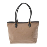 PRADA プラダ ロゴトート ベージュ レディース キャンバス レザー トートバッグ Bランク 中古 銀蔵