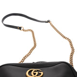GUCCI グッチ GGマーモント ゴースト ブラック/マルチ 443499 レディース レザー ショルダーバッグ Bランク 中古 銀蔵