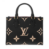 LOUIS VUITTON ルイヴィトン モノグラムアンプラント オンザゴー PM 2WAY ブラック/ベージュ M45659 レディース レザー ハンドバッグ ABランク 中古 銀蔵