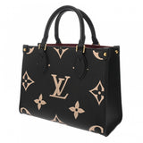 LOUIS VUITTON ルイヴィトン モノグラムアンプラント オンザゴー PM 2WAY ブラック/ベージュ M45659 レディース レザー ハンドバッグ ABランク 中古 銀蔵