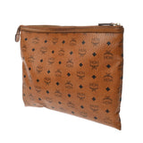 MCM エムシーエム ロゴ ブラウン メンズ レザー クラッチバッグ Bランク 中古 銀蔵