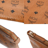MCM エムシーエム ロゴ ブラウン メンズ レザー クラッチバッグ Bランク 中古 銀蔵