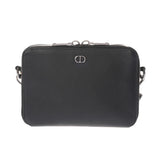 CHRISTIAN DIOR クリスチャンディオール ストラップ付ジップポーチ ブラック 2ESBC119CDI_H00N メンズ カーフ ショルダーバッグ Bランク 中古 銀蔵