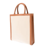 CELINE セリーヌ スモール バーティカル カバ 2WAY ナチュラル/タン 192082BNZ.02NT レディース キャンバス カーフ ハンドバッグ Aランク 中古 銀蔵
