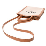 CELINE セリーヌ スモール バーティカル カバ 2WAY ナチュラル/タン 192082BNZ.02NT レディース キャンバス カーフ ハンドバッグ Aランク 中古 銀蔵