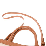 CELINE セリーヌ スモール バーティカル カバ 2WAY ナチュラル/タン 192082BNZ.02NT レディース キャンバス カーフ ハンドバッグ Aランク 中古 銀蔵