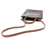 CELINE セリーヌ スモール バーティカル カバ トリオンフ ブラウン 191542BZK.04LU レディース PVC カーフ ハンドバッグ Aランク 中古 銀蔵