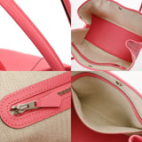 HERMES エルメス ガーデンパーティ PM ローズアザレ D刻印(2019年頃) レディース ヴォーエプソン ハンドバッグ ABランク 中古 銀蔵