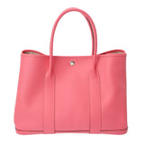 HERMES エルメス ガーデンパーティ PM ローズアザレ D刻印(2019年頃) レディース ヴォーエプソン ハンドバッグ ABランク 中古 銀蔵