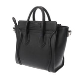 CELINE セリーヌ ラゲージ ナノ ブラック 189243DRU.38NO レディース ドラムドカーフスキン ハンドバッグ ABランク 中古 銀蔵