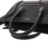 CELINE セリーヌ ラゲージ ナノ ブラック 189243DRU.38NO レディース ドラムドカーフスキン ハンドバッグ ABランク 中古 銀蔵