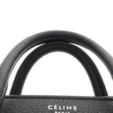 CELINE セリーヌ ラゲージ ナノ ブラック 189243DRU.38NO レディース ドラムドカーフスキン ハンドバッグ ABランク 中古 銀蔵