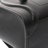 CELINE セリーヌ ラゲージ ナノ ブラック 189243DRU.38NO レディース ドラムドカーフスキン ハンドバッグ ABランク 中古 銀蔵