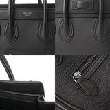 CELINE セリーヌ ラゲージ ナノ ブラック 189243DRU.38NO レディース ドラムドカーフスキン ハンドバッグ ABランク 中古 銀蔵