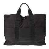 HERMES エルメス エールライン MM グレー ユニセックス キャンバス トートバッグ ABランク 中古 銀蔵