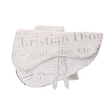 CHRISTIAN DIOR クリスチャンディオール サドルバッグ ニュースペーパー ダニエルアーサムコラボ ホワイト ユニセックス レザー ボディバッグ ABランク 中古 銀蔵