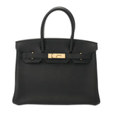 HERMES エルメス バーキン 30 ブラック □O刻印(2011年頃) レディース トゴ ハンドバッグ Aランク 中古 銀蔵