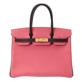 HERMES エルメス バーキン 30 SPオーダー ローズアザレ/カシス A刻印(2017年頃) レディース ヴォーエプソン ハンドバッグ Aランク 中古 銀蔵