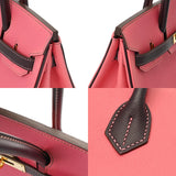 HERMES エルメス バーキン 30 SPオーダー ローズアザレ/カシス A刻印(2017年頃) レディース ヴォーエプソン ハンドバッグ Aランク 中古 銀蔵