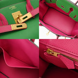 HERMES エルメス バーキン 30 SPオーダー バンブー/ローズティリアン R刻印(2014年頃) レディース ヴォーエプソン ハンドバッグ Aランク 中古 銀蔵