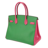 HERMES エルメス バーキン 30 SPオーダー バンブー/ローズティリアン R刻印(2014年頃) レディース ヴォーエプソン ハンドバッグ Aランク 中古 銀蔵