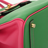 HERMES エルメス バーキン 30 SPオーダー バンブー/ローズティリアン R刻印(2014年頃) レディース ヴォーエプソン ハンドバッグ Aランク 中古 銀蔵