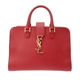 SAINT LAURENT サンローラン ベイビーカバス 2WAYバッグ レッド 372087 レディース レザー ハンドバッグ ABランク 中古 銀蔵