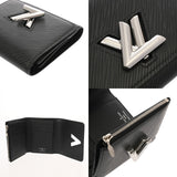 LOUIS VUITTON ルイヴィトン エピ ポルトフォイユツイスト コンパクト ノワール M64414 レディース エピレザー 三つ折り財布 Aランク 中古 銀蔵