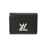 LOUIS VUITTON ルイヴィトン エピ ポルトフォイユツイスト コンパクト ノワール M64414 レディース エピレザー 三つ折り財布 Aランク 中古 銀蔵