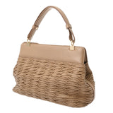 BVLGARI ブルガリ 2WAY ハンドバッグ ベージュ レディース レザー ハンドバッグ ABランク 中古 銀蔵