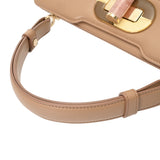 BVLGARI ブルガリ 2WAY ハンドバッグ ベージュ レディース レザー ハンドバッグ ABランク 中古 銀蔵