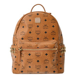 MCM エムシーエム Stark サイドスタッズ バックパック コニャック MMKEAVE15C0001 レディース レザー リュック・デイパック Aランク 中古 銀蔵