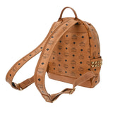 MCM エムシーエム Stark サイドスタッズ バックパック コニャック MMKEAVE15C0001 レディース レザー リュック・デイパック Aランク 中古 銀蔵