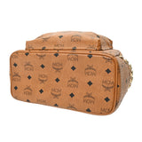 MCM エムシーエム Stark サイドスタッズ バックパック コニャック MMKEAVE15C0001 レディース レザー リュック・デイパック Aランク 中古 銀蔵