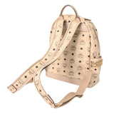 MCM エムシーエム Stark サイドスタッズ バックパック ベージュ MMKEAVE15IG001 レディース レザー リュック・デイパック ABランク 中古 銀蔵