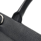 SAINT LAURENT サンローラン カバリヴゴーシュ 2WAY ネイビー 400413 レディース レザー ハンドバッグ ABランク 中古 銀蔵