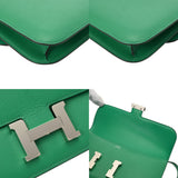 HERMES エルメス コンスタンスエラン ミロワール ミント W刻印(2024年頃) レディース シェーブル ショルダーバッグ Aランク 中古 銀蔵