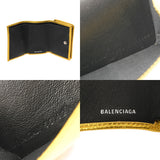 BALENCIAGA バレンシアガ エブリデイ ミニウォレット メタリックゴールド 551921 ユニセックス レザー 三つ折り財布 Aランク 中古 銀蔵