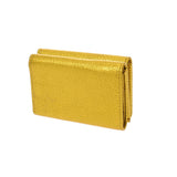 BALENCIAGA バレンシアガ エブリデイ ミニウォレット メタリックゴールド 551921 ユニセックス レザー 三つ折り財布 Aランク 中古 銀蔵